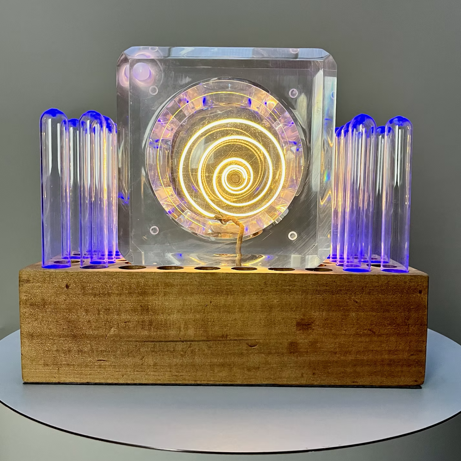 Spiral in Acrylic with Glass by Sanford Kogan